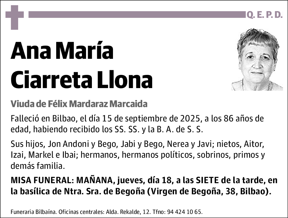 Ana María Ciarreta Llona