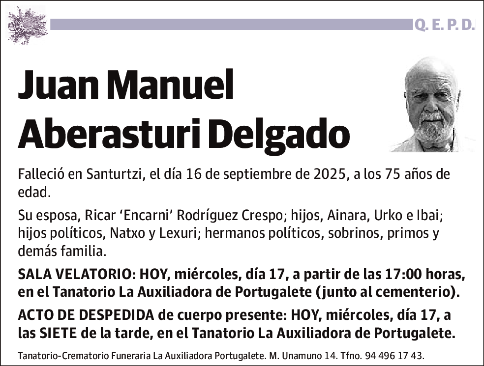 Juan Manuel Aberasturi Delgado