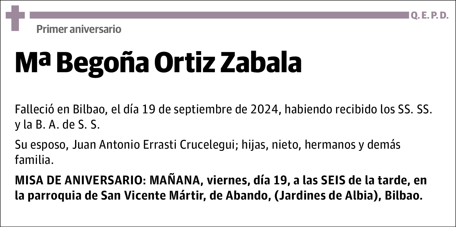 Maria Begoña Ortiz Zabala