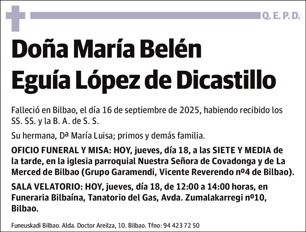 María Belén Eguía López de Dicastillo