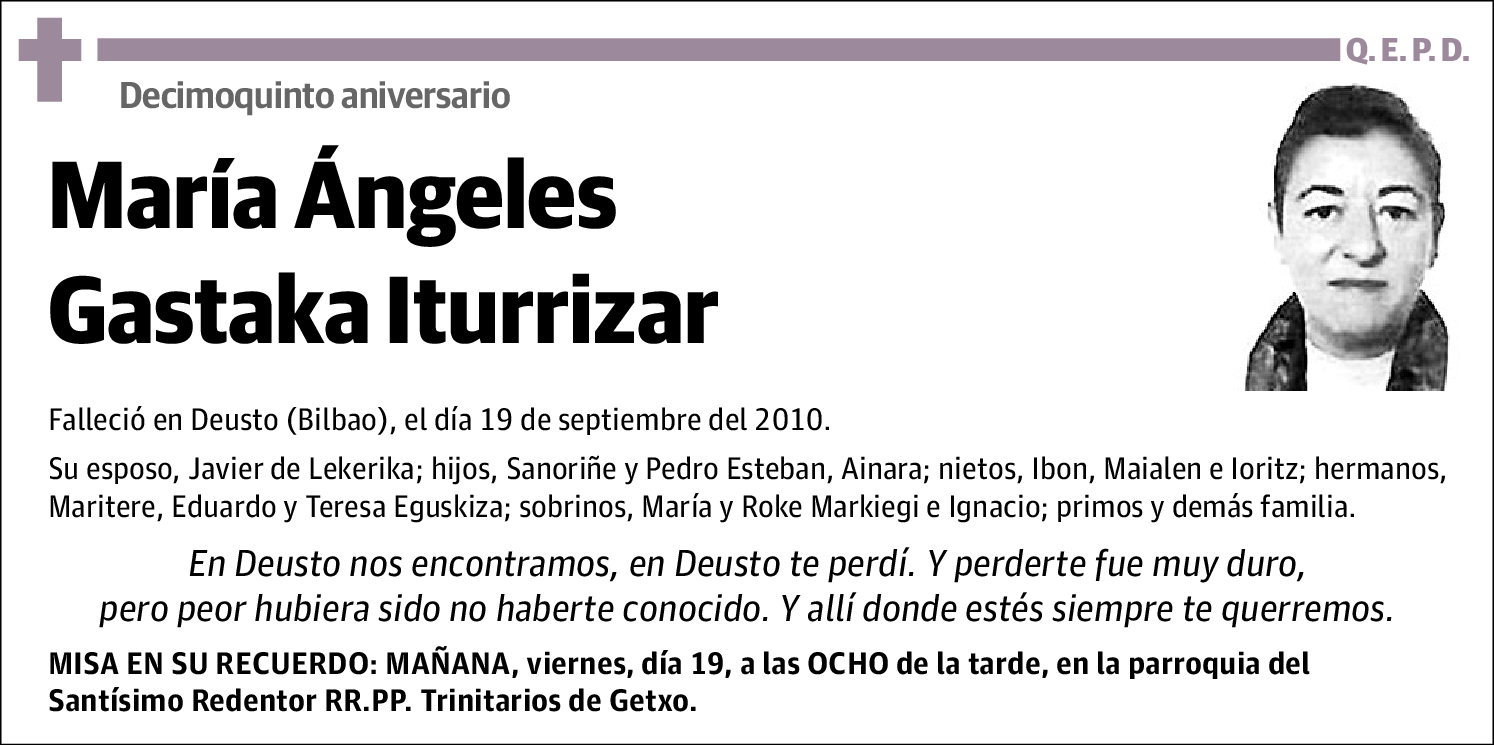 María Ángeles Gastaka Iturrizar