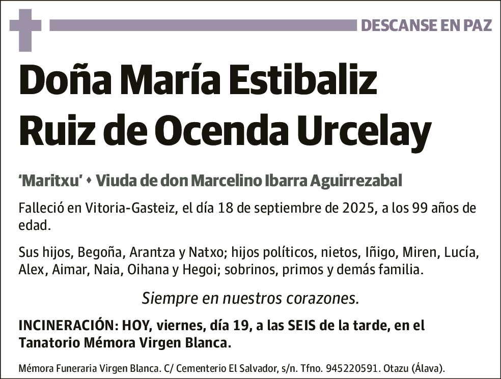 María Estibaliz Ruiz de Ocenda Urcelay