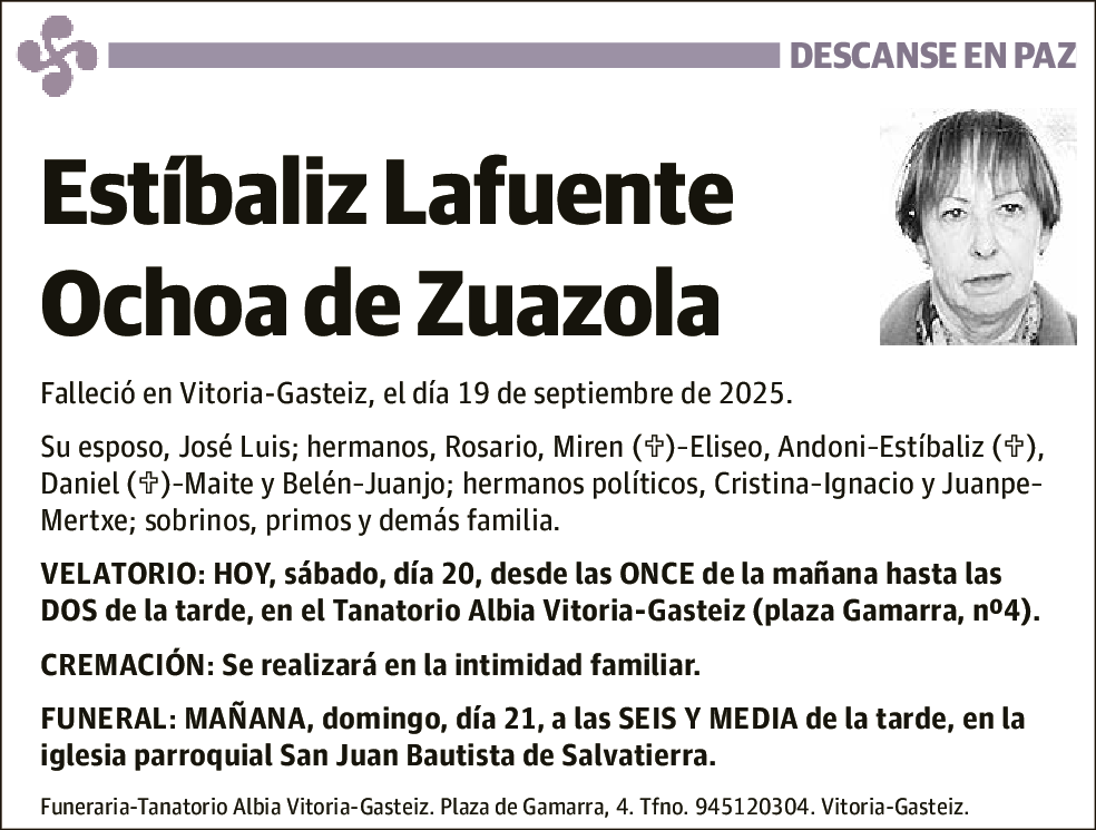 Estíbaliz Lafuente Ochoa de Zuazola