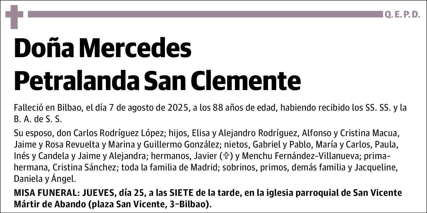 Mercedes Petralanda San Clemente