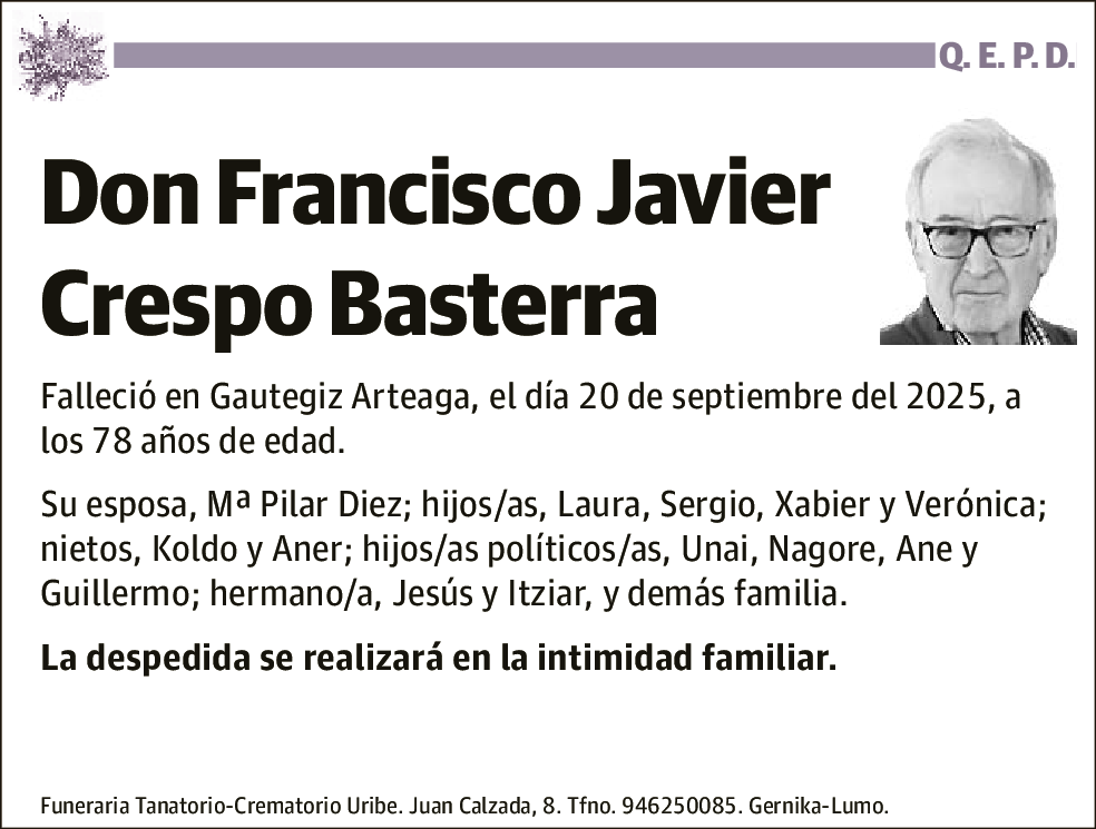 Francisco Javier Crespo Basterra