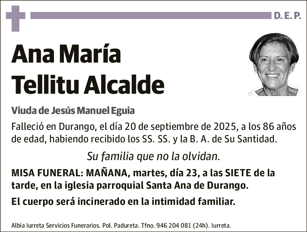 Ana María Tellitu Alcalde