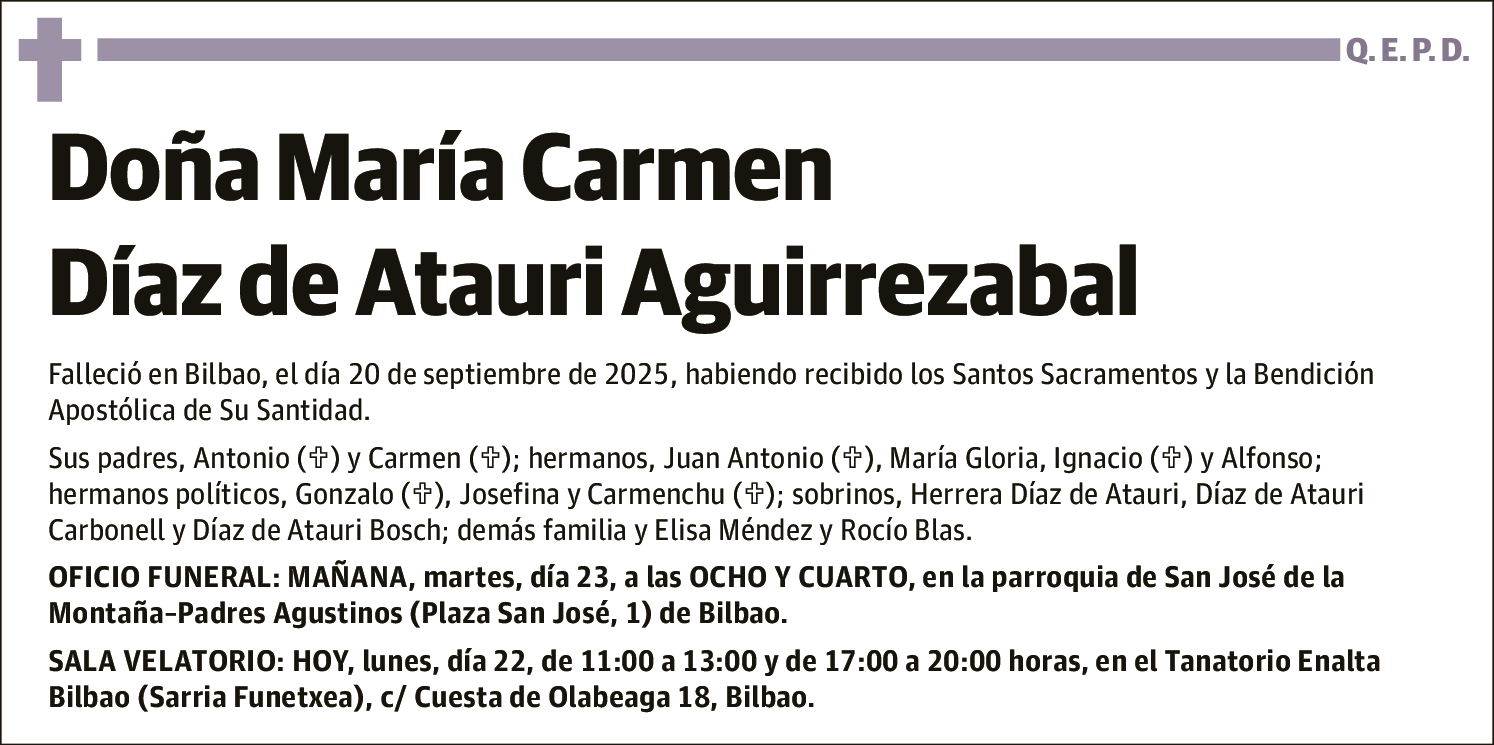 María Carmen Díaz de Atauri Agurirrezabal