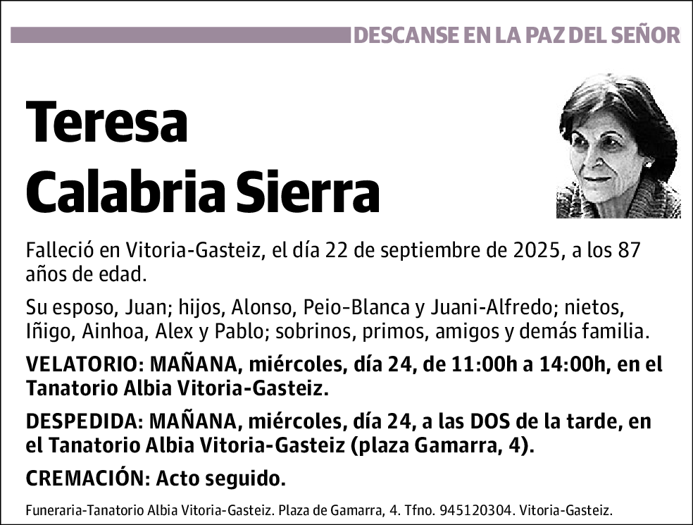 Teresa Calabria Sierra