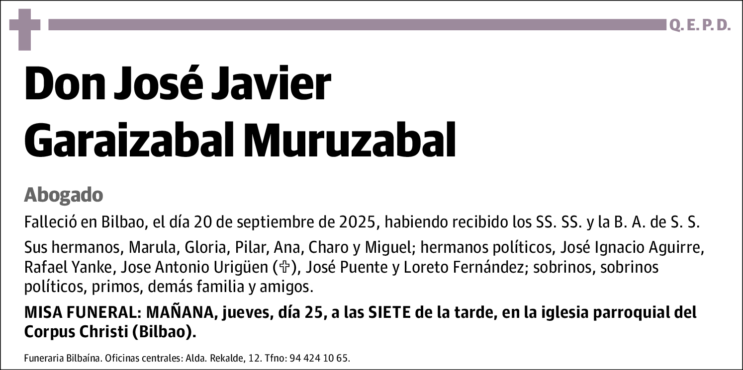 José Javier Garaizabal Muruzabal