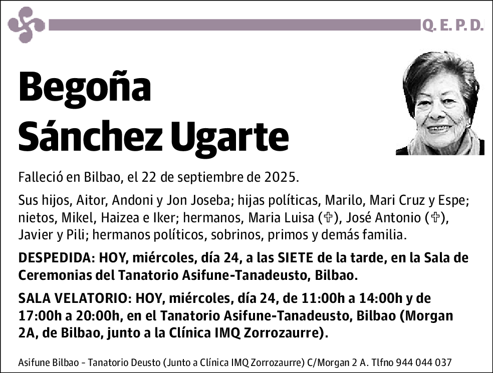 Begoña Sánchez Ugarte