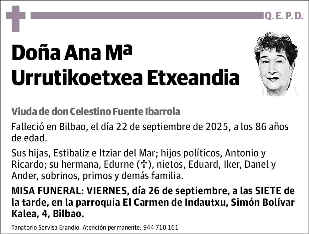Ana María Urrutikoetxea Etxeandia