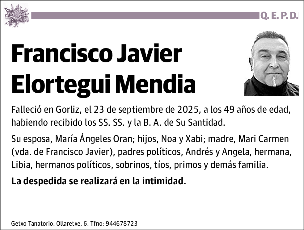 Francisco Javier Elortegui Mendia