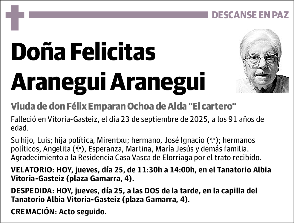 Felicitas Aranegui Aranegui
