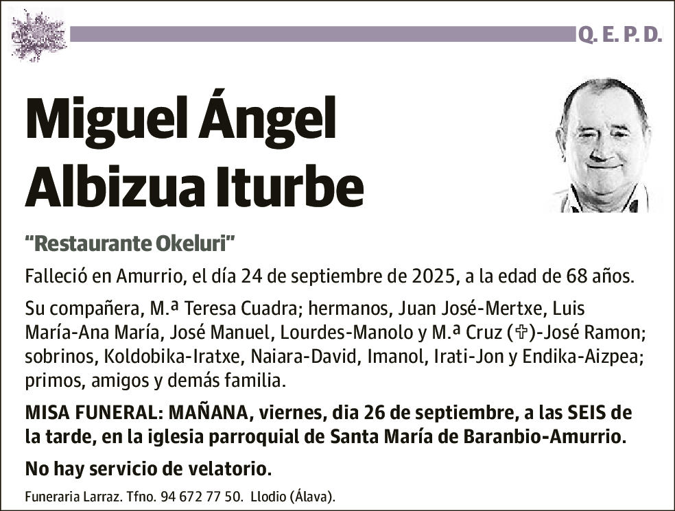 Miguel Ángel Albizua Iturbe