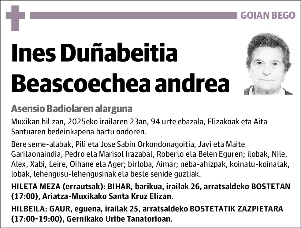 Ines Duñabeitia Beascoechea