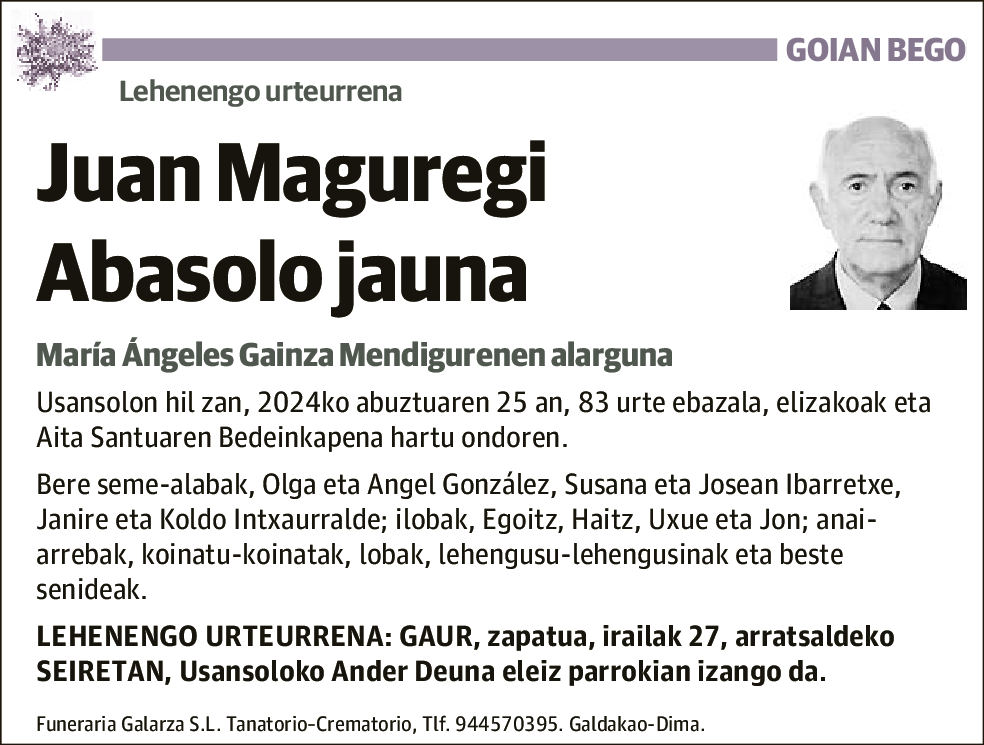 Juan Maguregi Abasolo