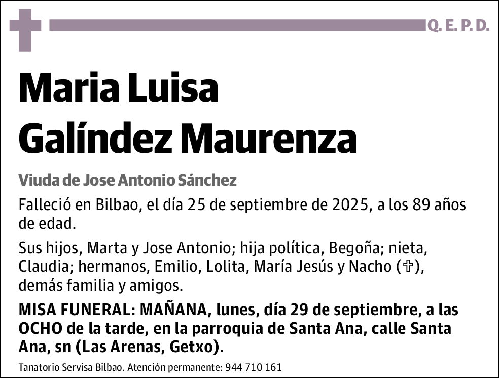 María Luisa Galíndez Maurenza