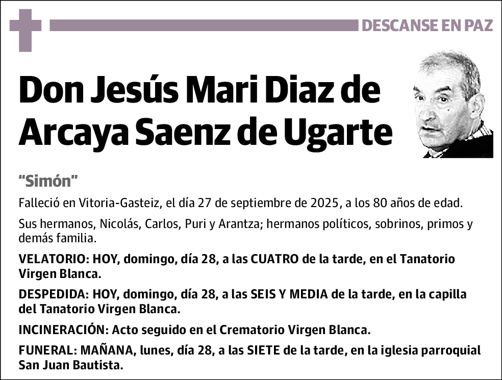 Jesús Mari Díaz de Arcaya Sánez de Ugarte