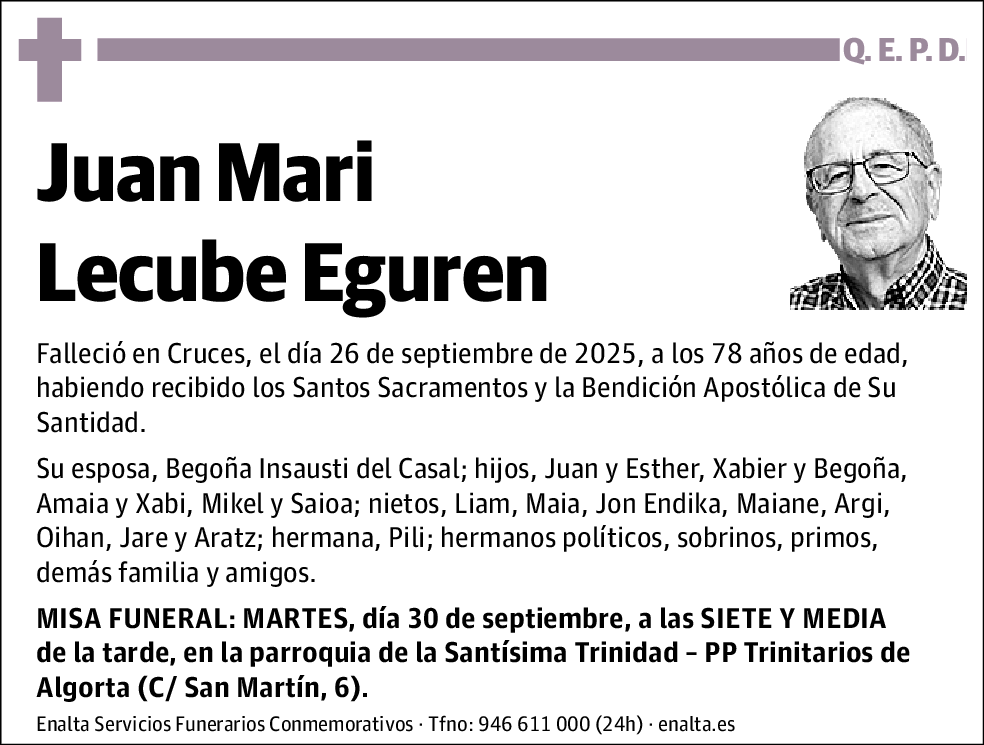 Juan Mari Lecube Eguren