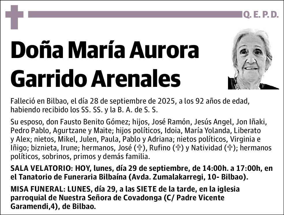 María Aurora Garrido Arenales