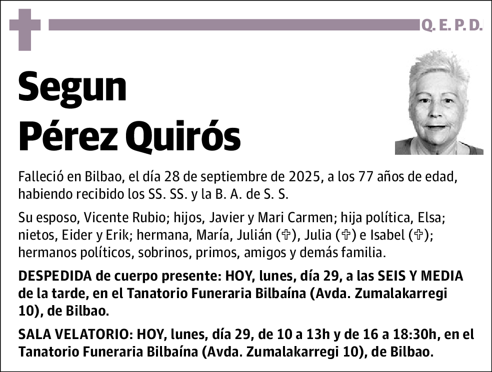 Segun Pérez Quirós