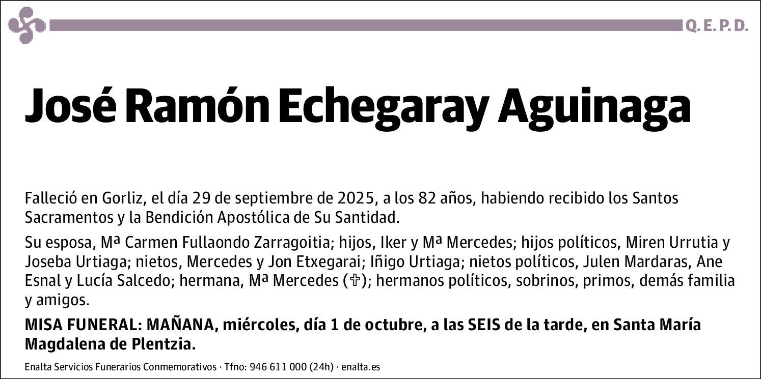 José Ramón Echegaray Aguinaga