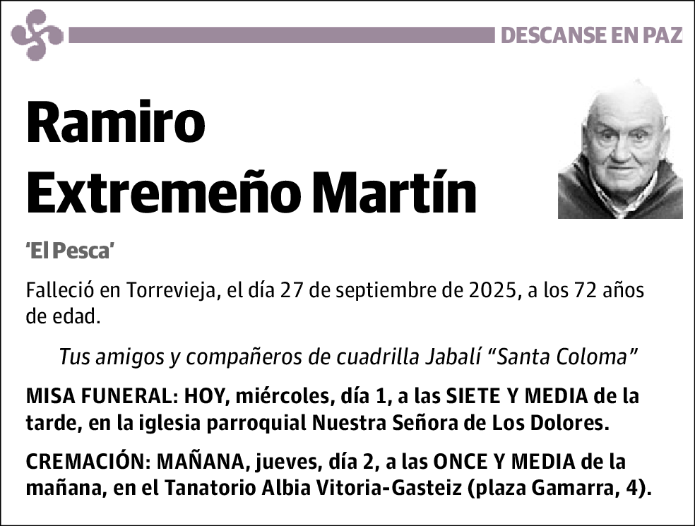 Ramiro Extremeño Martín