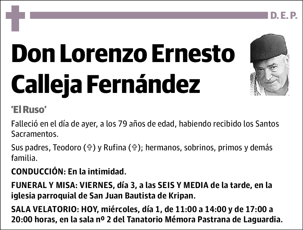 Lorenzo Ernesto Calleja Fernández