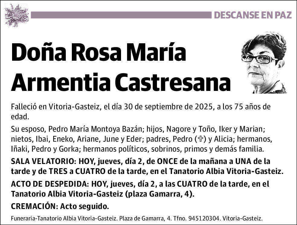Rosa María Armentia Castresana