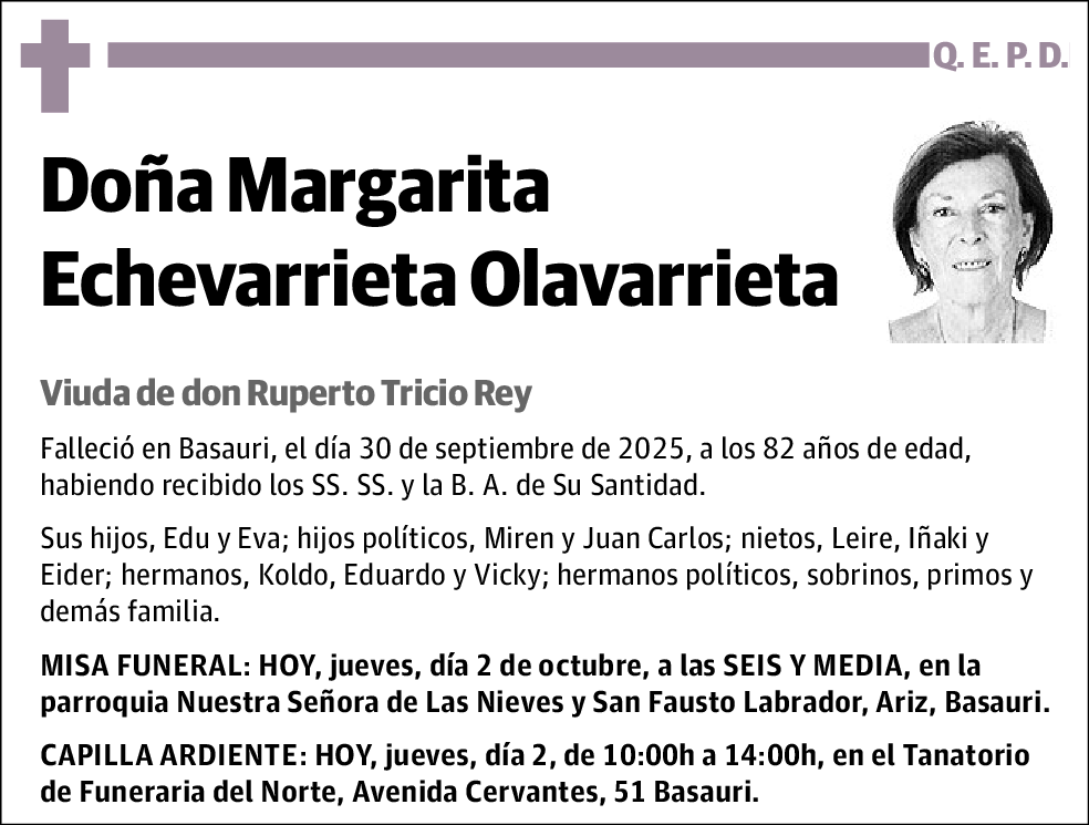 Margarita Echevarrieta Olavarrieta