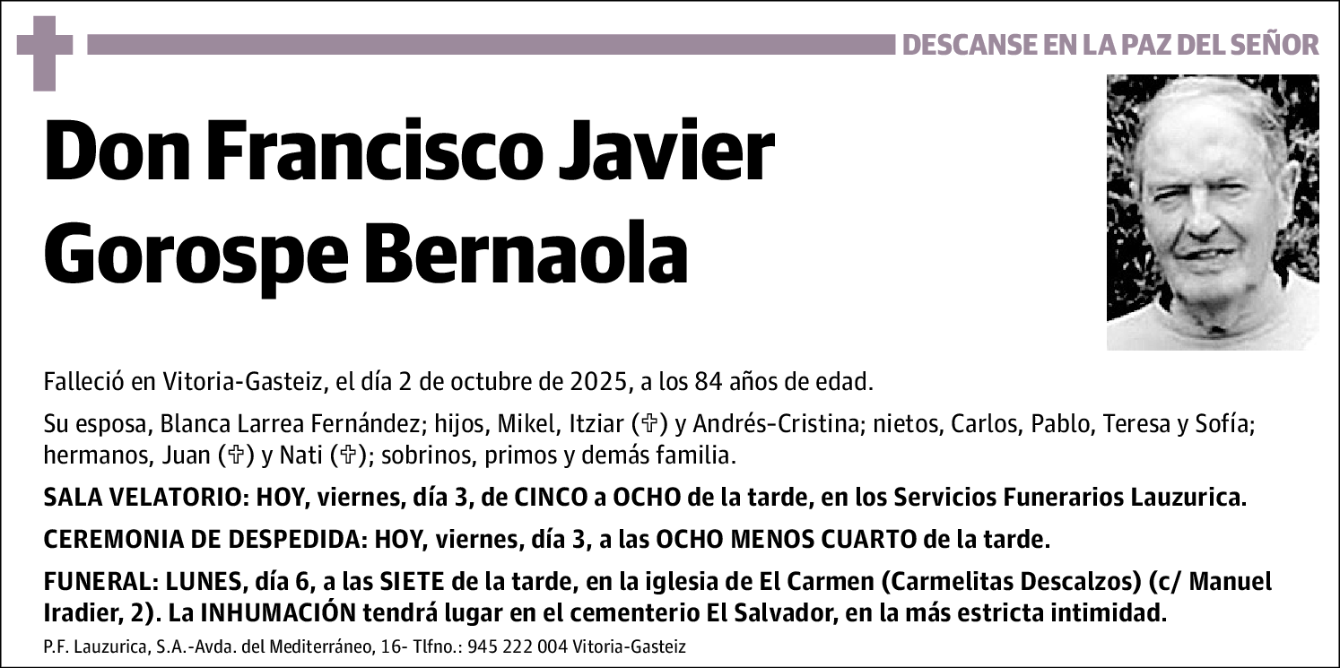 Francisco Javier Gorospe Bernaola
