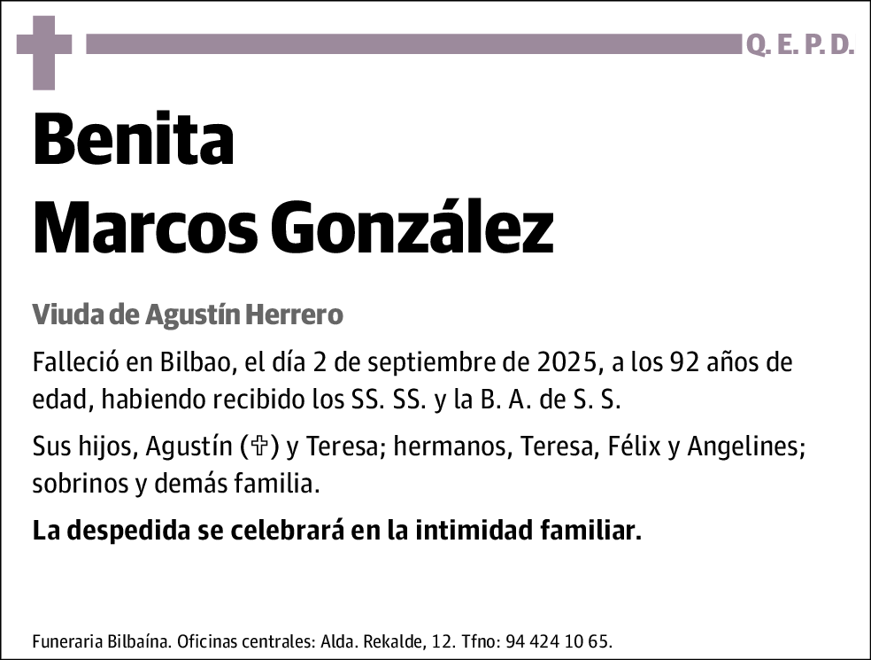 Benita Marcos Gónzalez