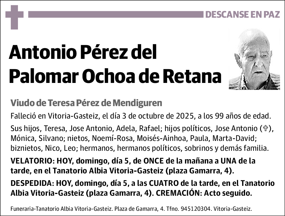 Antonio Pérez del Palomar Ochoa de Retana