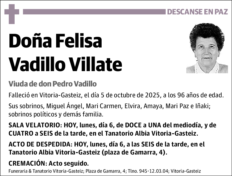Felisa Vadillo Villate