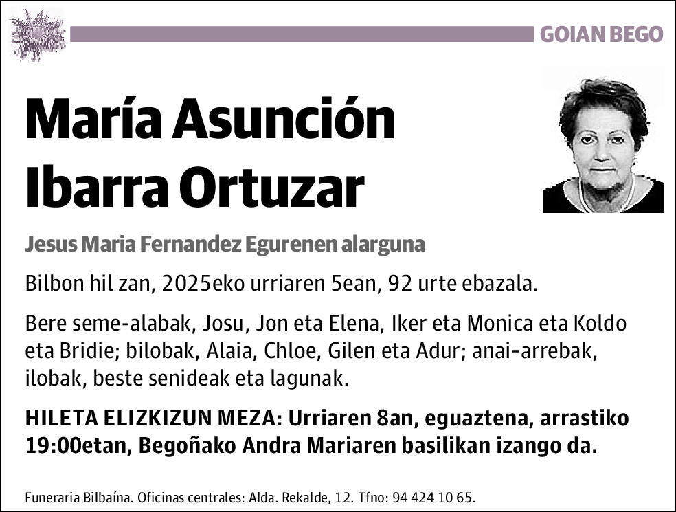 María Asunción Ibarra Ortuzar