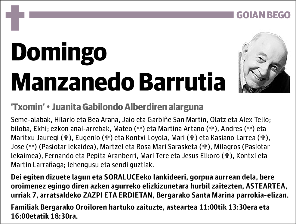 Domingo Manzanedo Barrutia