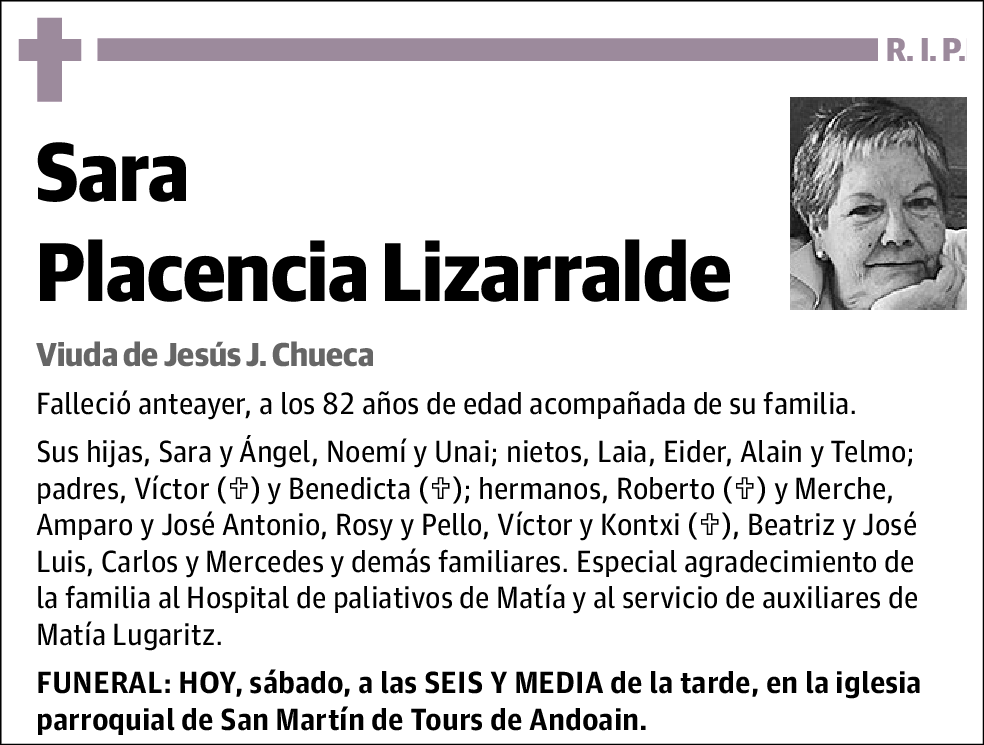 Sara Placencia Lizarralde