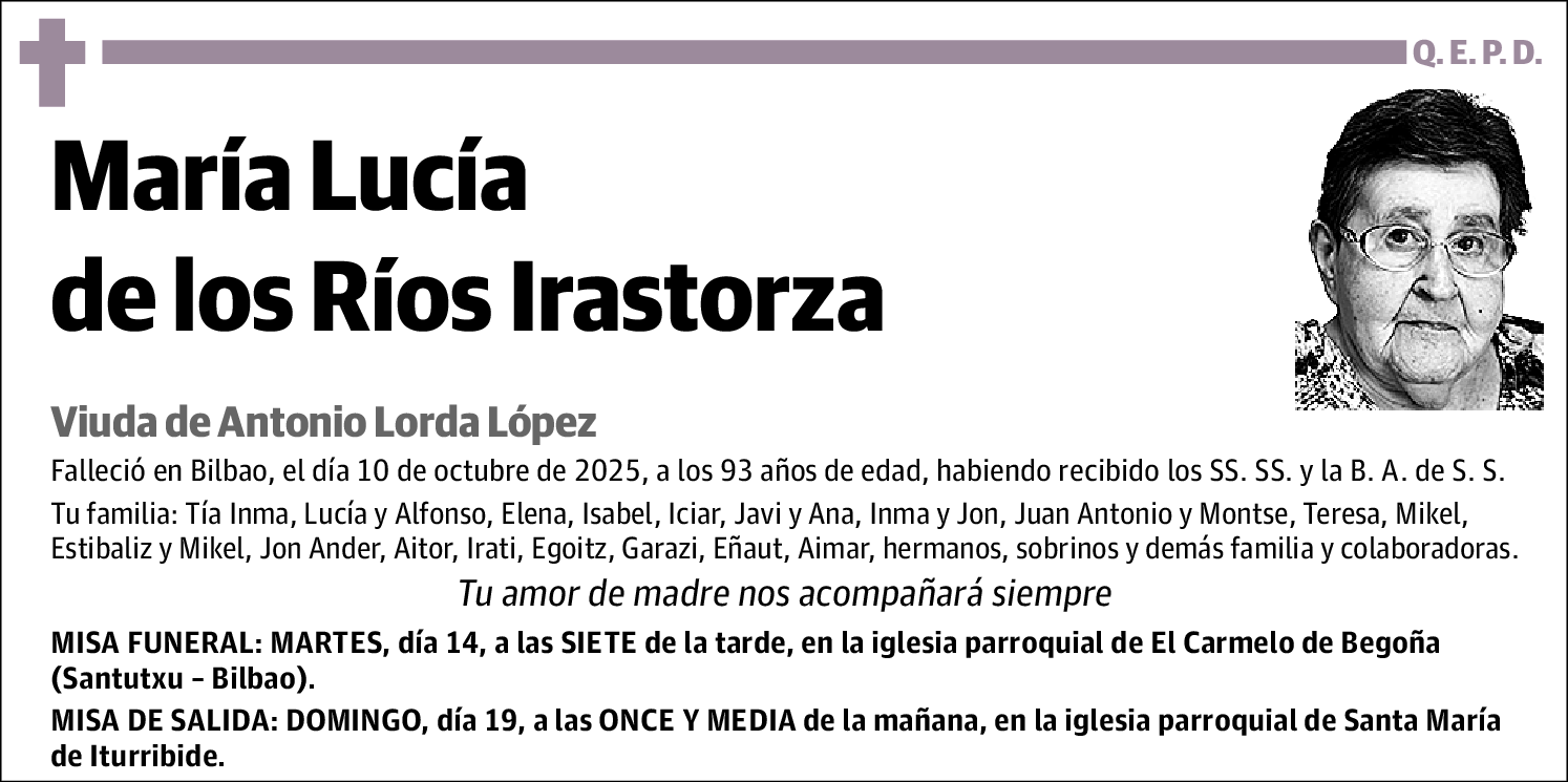 María Lucía de los Ríos Irastorza
