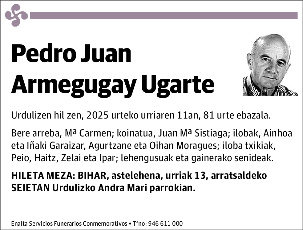 Pedro Juan Armegugay Ugarte