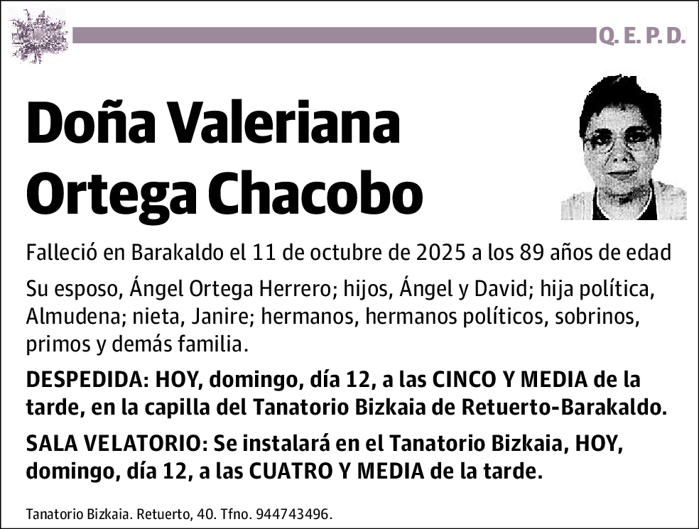 Valeriana Ortega Chacobo