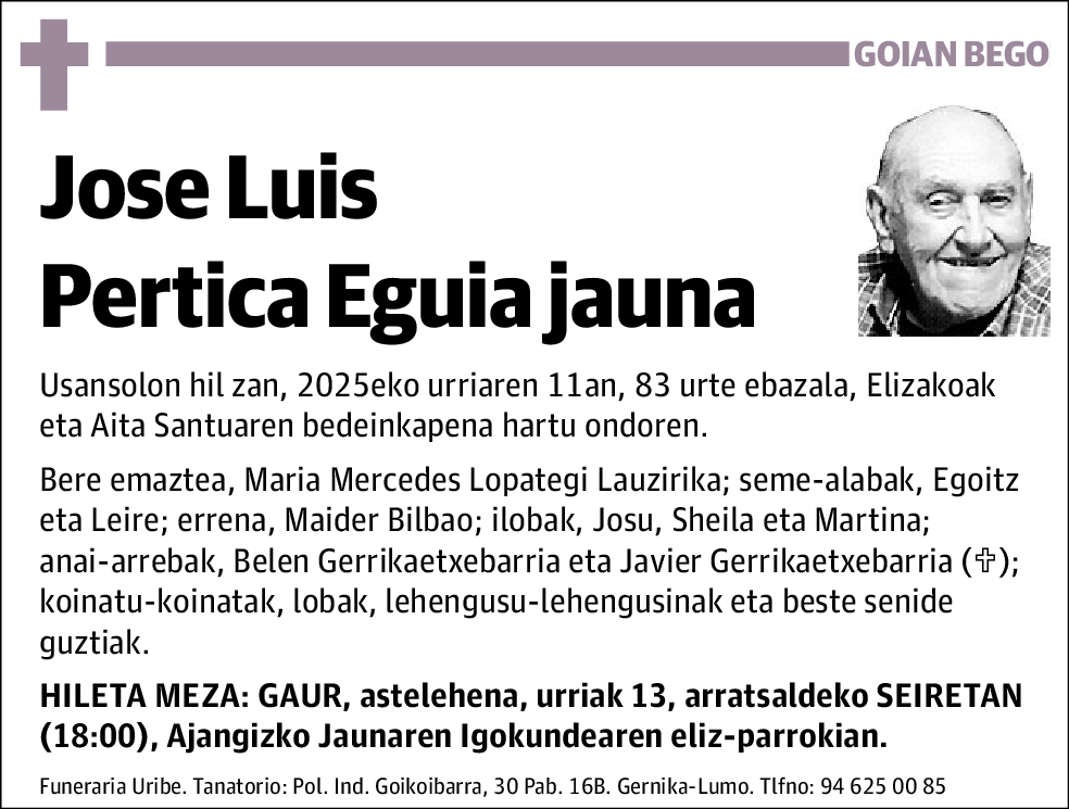 Jose Luis Pertica Eguia