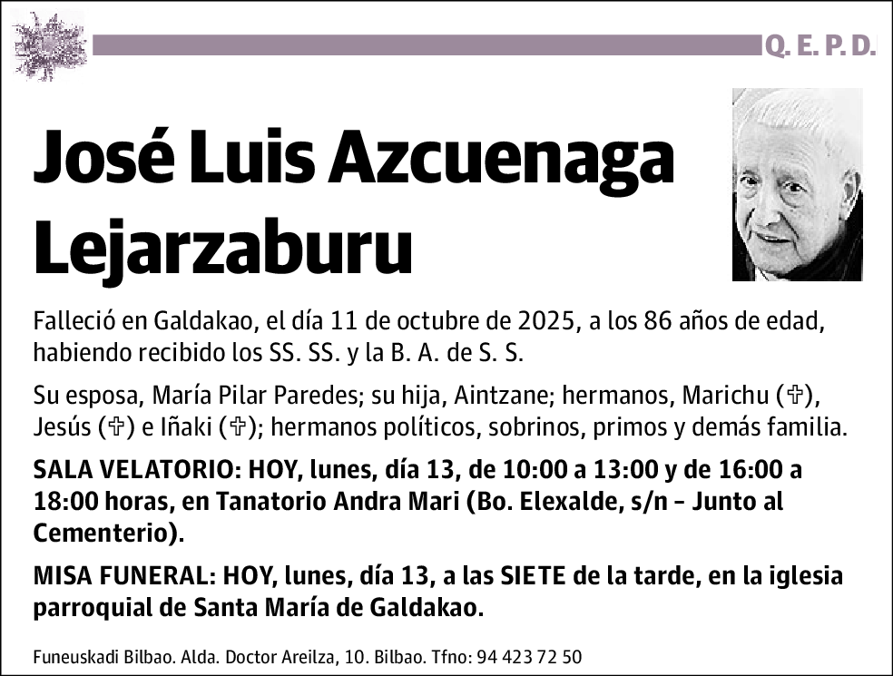 Azcuenaga Lejarzaburu José Luis