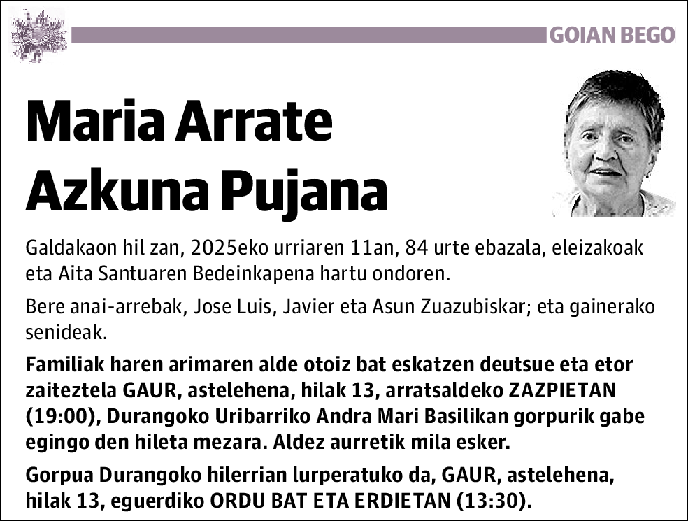 Maria Arrate Azkuna Pujana