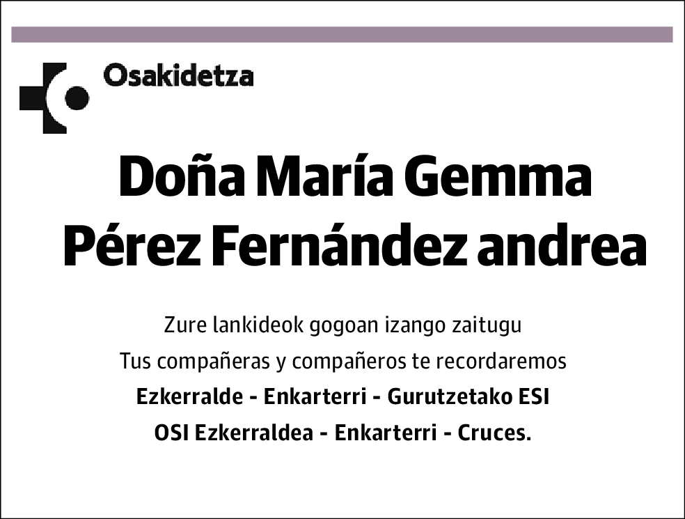 María Gemma Pérez Fernández