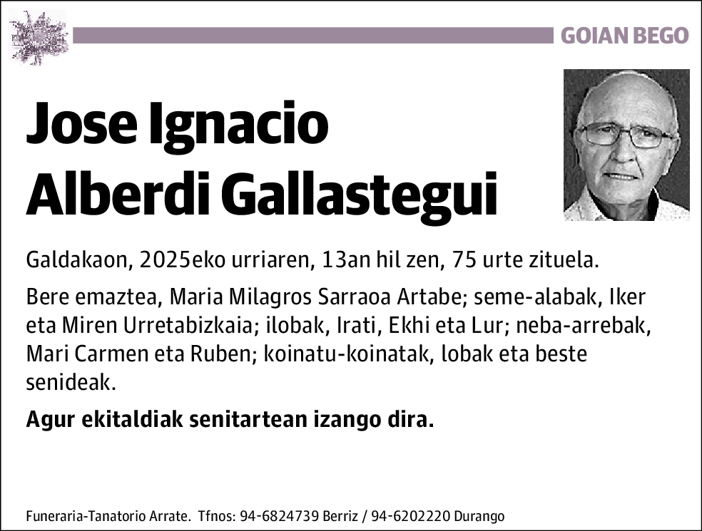 Jose Ignacio Alberdi Gallastegui