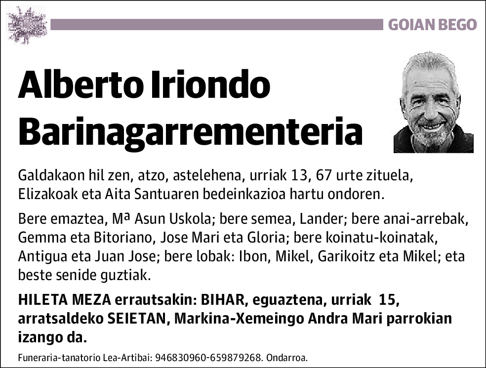 Alberto Iriondo Barinagarrementeria
