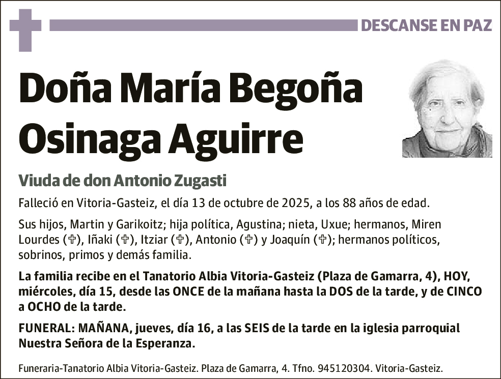 María Begoña Osinaga Aguirre