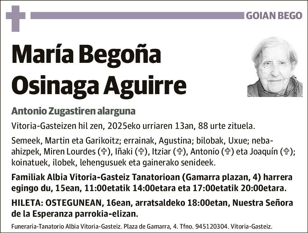 María Begoña Osinaga Aguirre