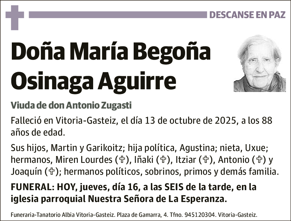 María Begoña Osinaga Aguirre