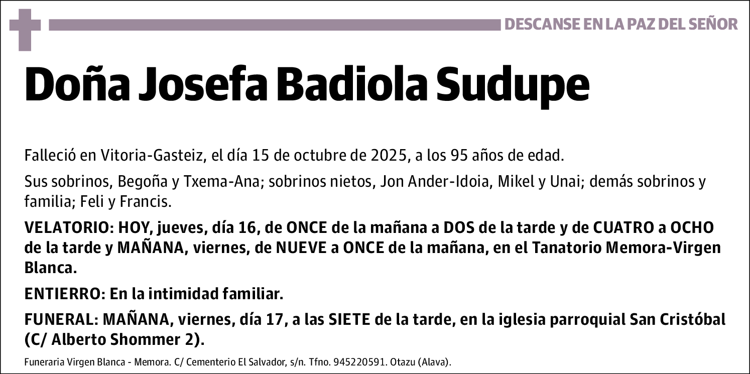 Josefa Badiola Sodupe